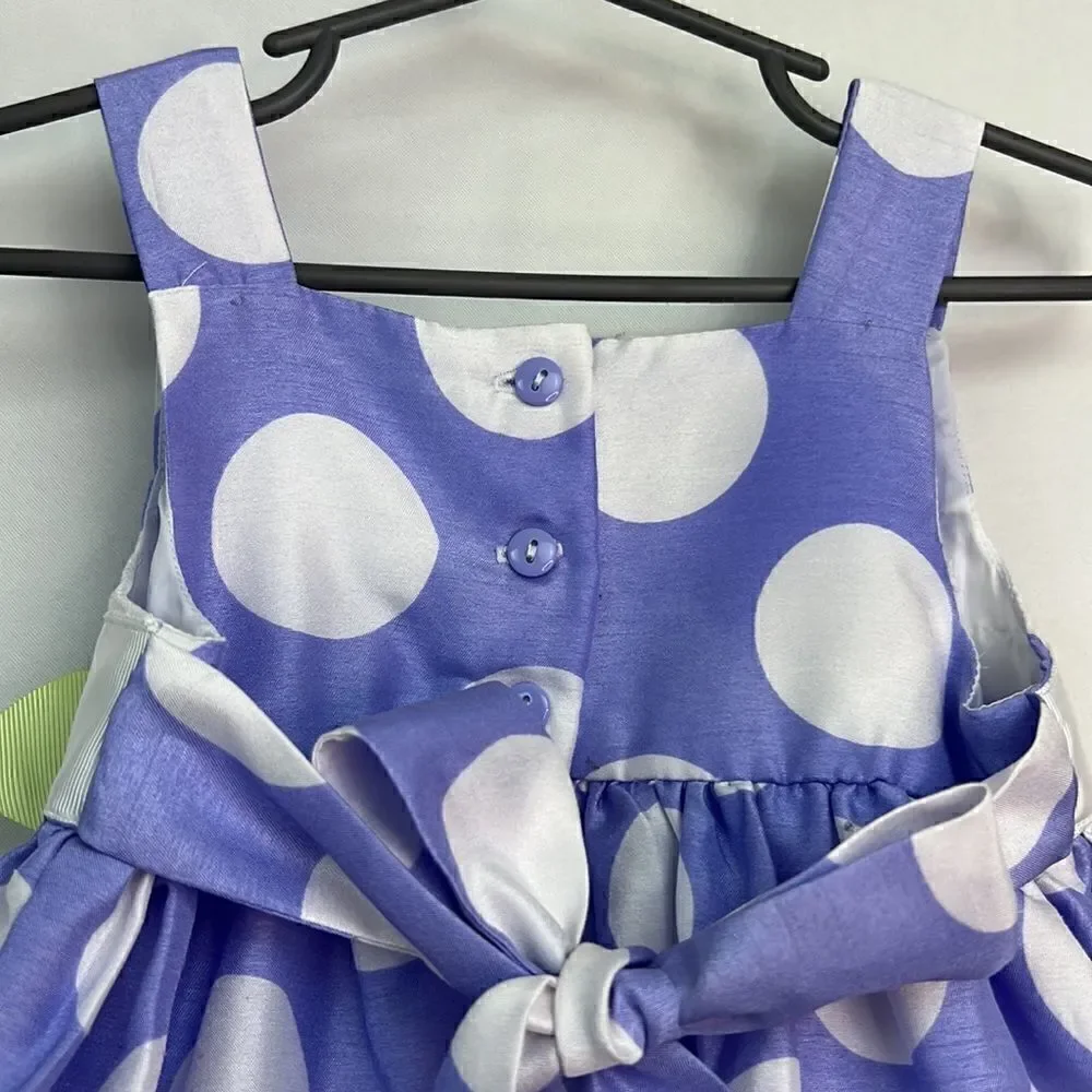 Rare Editions Purple and White polka dot Party Dress